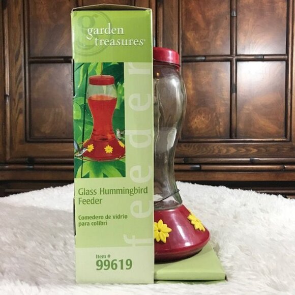 Garden Treasures 26 oz 6 Feeding Ports Glass Hummingbird Feeder - Picture 3 of 12